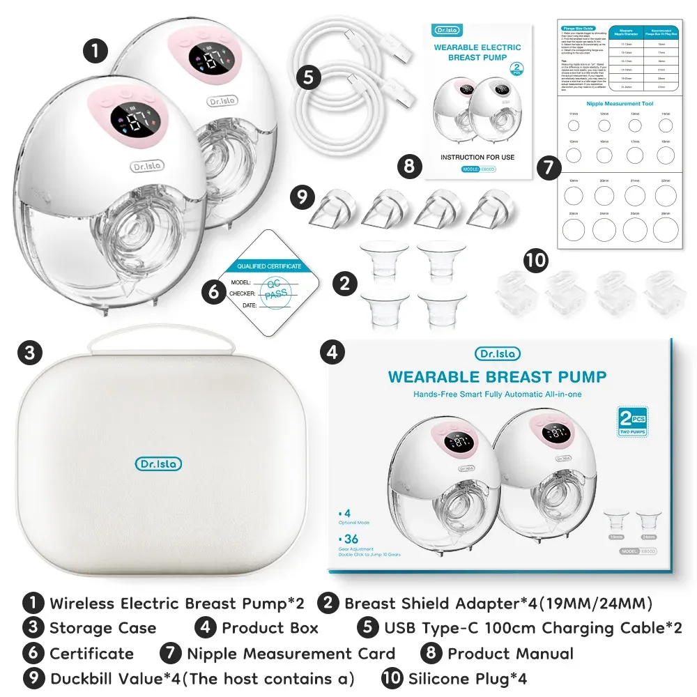 MAMIJOY Wearable Electric Breast Pump - 4 Modes, 36 Suction Levels, Silent & Leak-Proof Hands-Free Design for Breastfeeding Mothers thumbnail 6