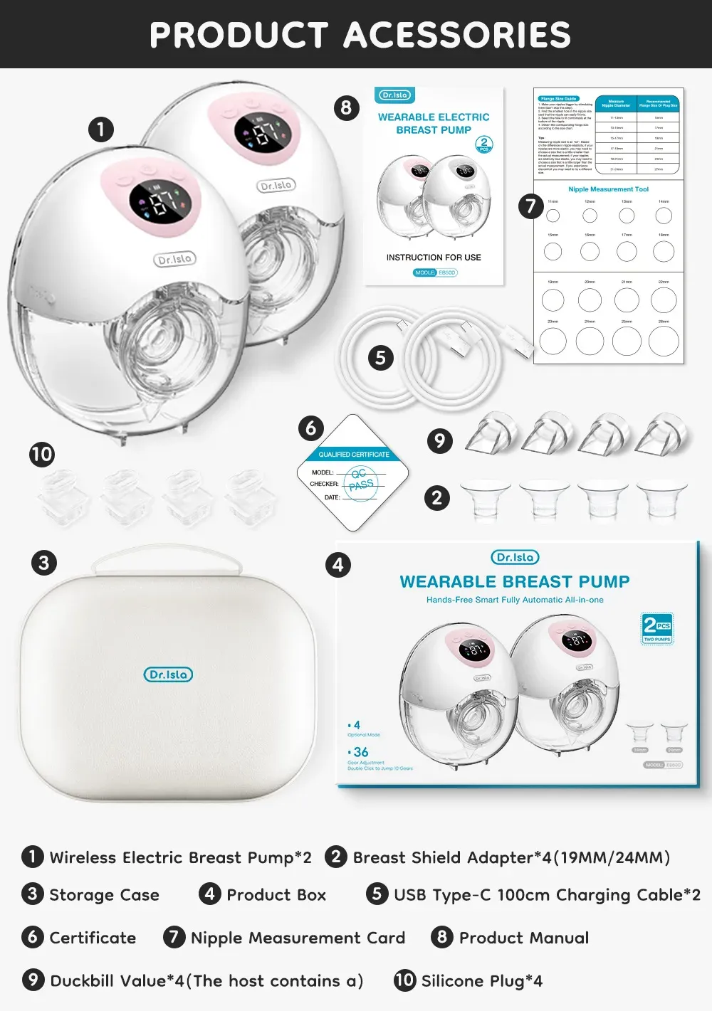 MAMIJOY Wearable Electric Breast Pump - 4 Modes, 36 Suction Levels, Silent & Leak-Proof Hands-Free Design for Breastfeeding Mothers showcase 20