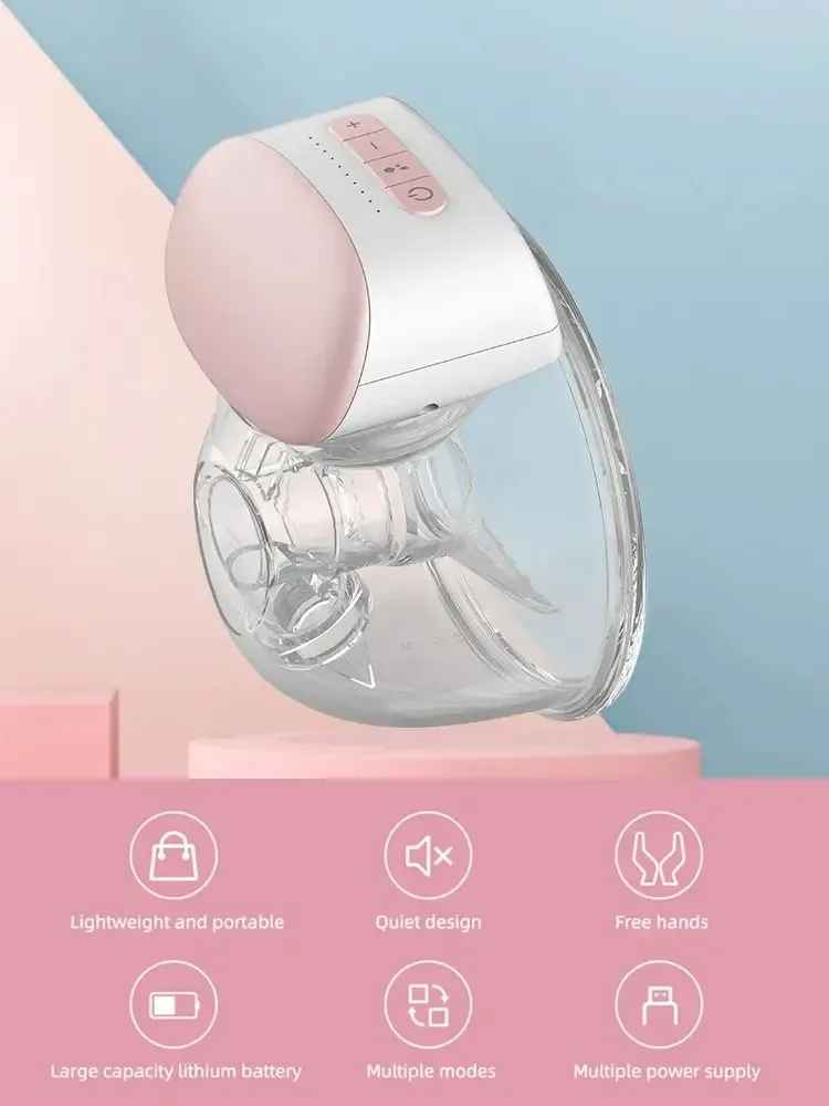 Homesen Wearable Breast Pump - Hands-Free Electric Single Portable Cup, 240ml/8oz BPA-Free, 3 Modes, 10 Suction Levels, Ultra-Quiet, Rechargeable for Moms on the Go showcase 6