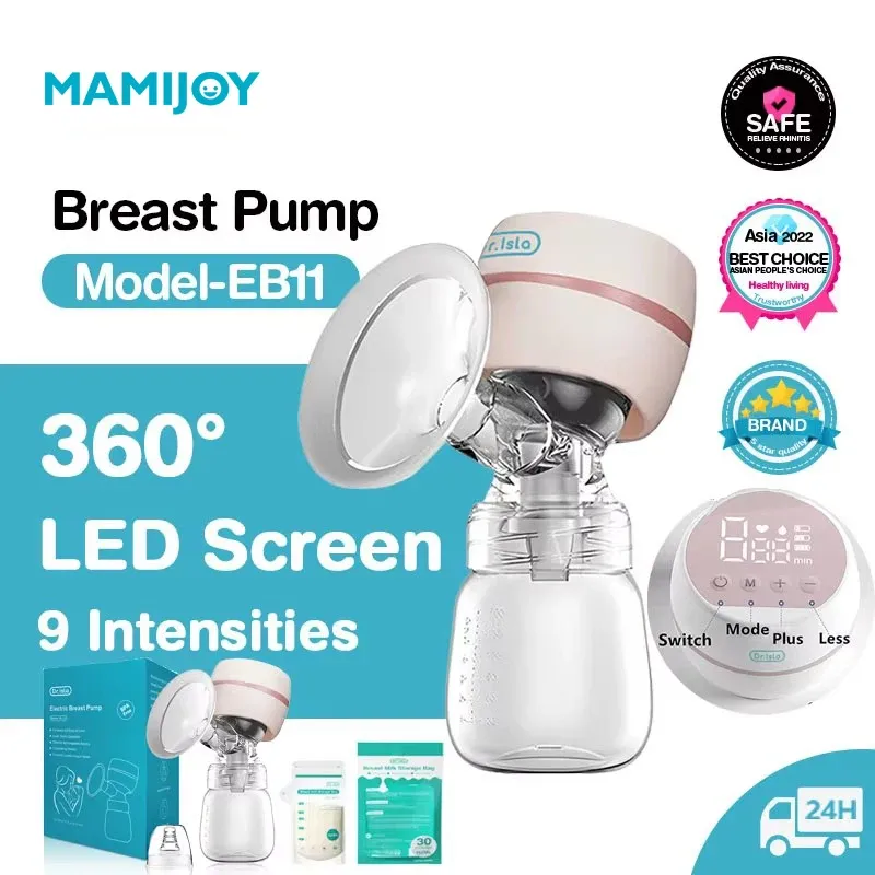 Dr.isla Automatic Electric Breast Pump - USB Rechargeable, Portable, Silent & Powerful Suction, BPA-Free with HD Screen for New Mothers thumbnail 1