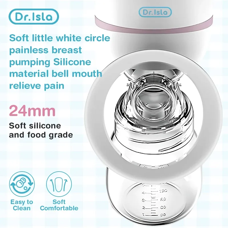 Dr.isla Automatic Electric Breast Pump - USB Rechargeable, Portable, Silent & Powerful Suction, BPA-Free with HD Screen for New Mothers thumbnail 4