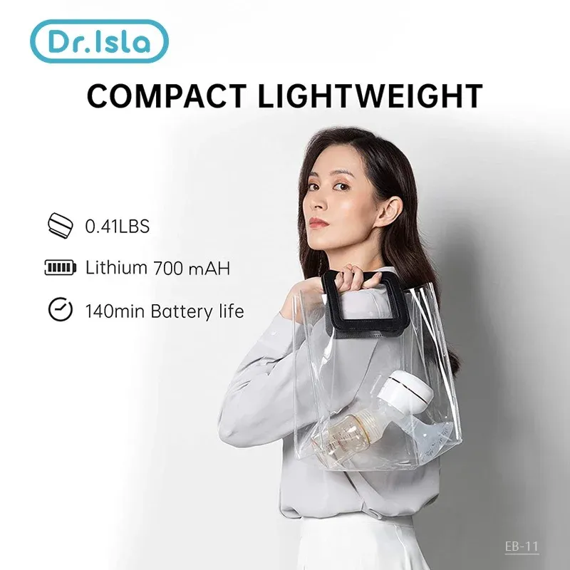 Dr.isla Automatic Electric Breast Pump - USB Rechargeable, Portable, Silent & Powerful Suction, BPA-Free with HD Screen for New Mothers thumbnail 3