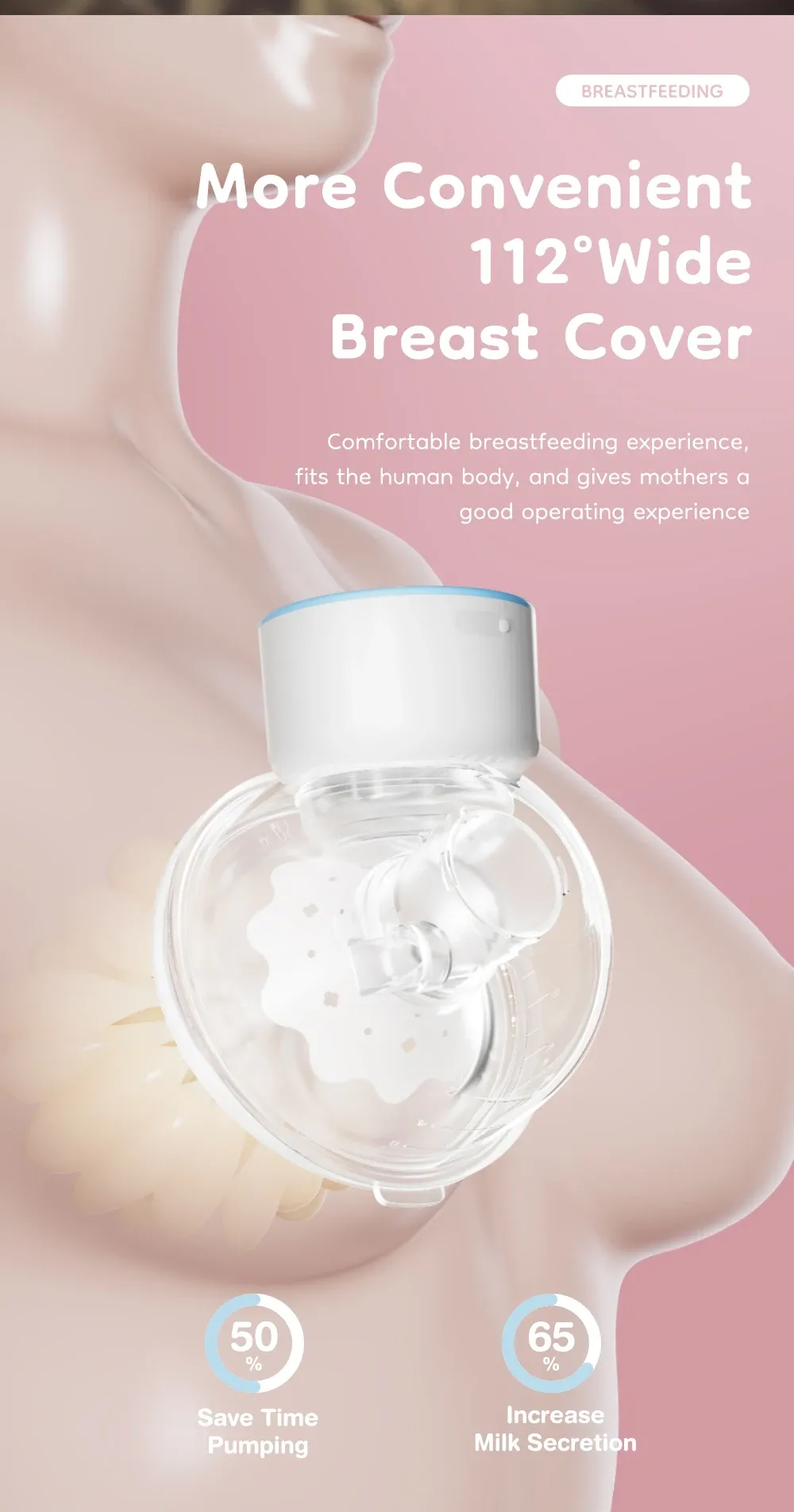 MAMIJOY Wearable Electric Breast Pump - Portable, Hands-Free, Silent Comfort with 19/24mm Flange, 4 Modes, 12 Speeds, BPA-Free Silicone for Efficient Breast Milk Extraction showcase 11