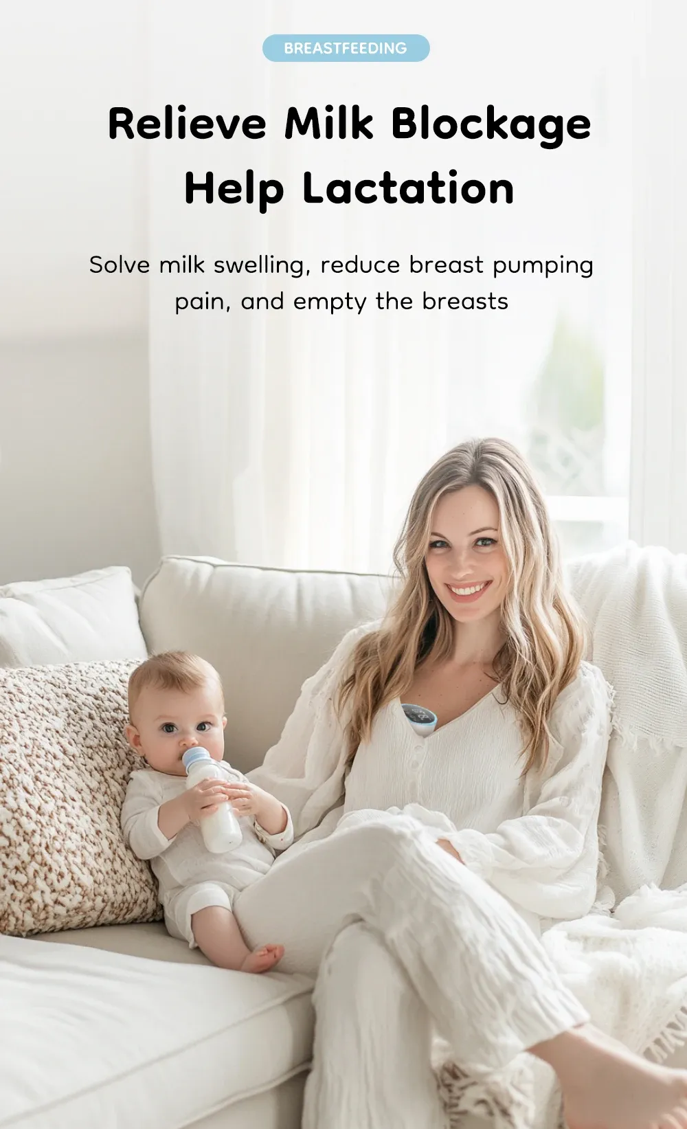 MAMIJOY Wearable Electric Breast Pump - Portable, Hands-Free, Silent Comfort with 19/24mm Flange, 4 Modes, 12 Speeds, BPA-Free Silicone for Efficient Breast Milk Extraction showcase 5