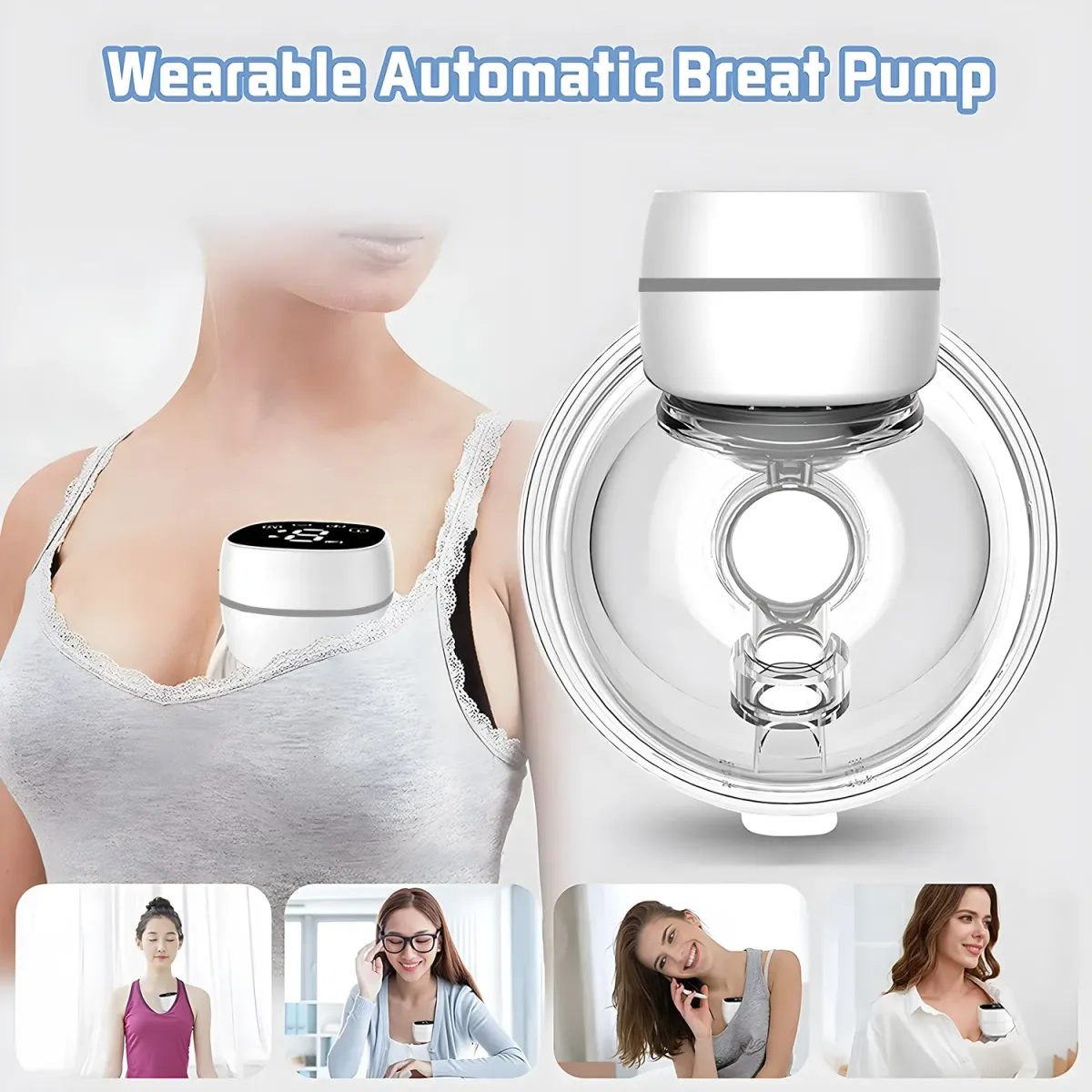 Wearable Electric Breast Pump - Hands-Free, Painless Double-Sided Automatic Breast Collector for Efficient Breastfeeding showcase 1
