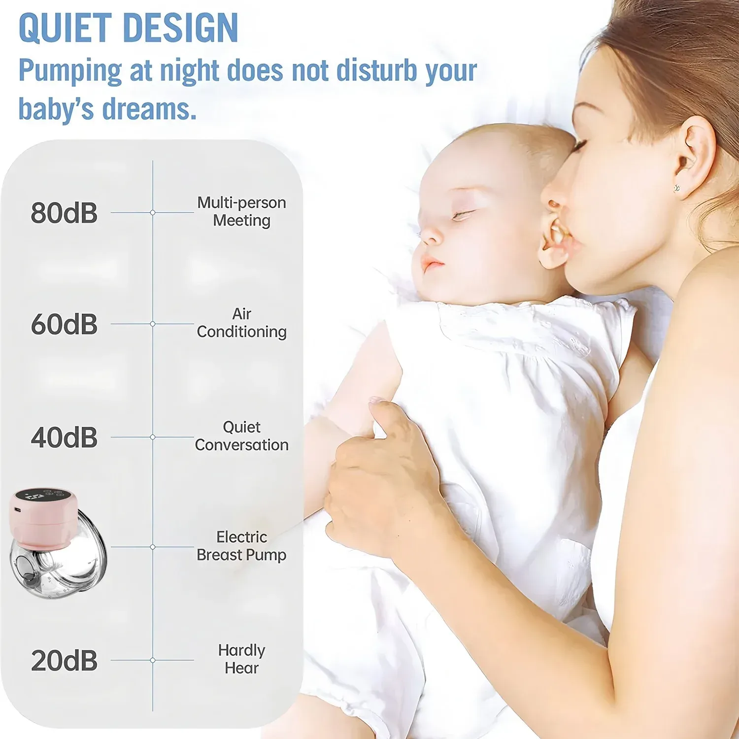 Wearable Electric Breast Pump - Portable, Hands-Free, Silent Comfort Breast Milk Extractor Collector for New Mothers thumbnail 6