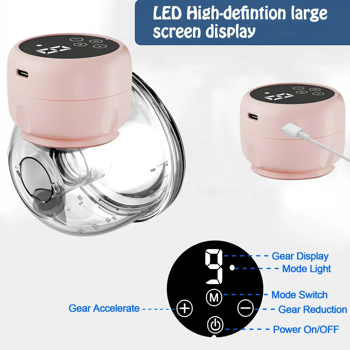 Wearable Electric Breast Pump - Portable, Hands-Free, Silent Comfort Breast Milk Extractor Collector for New Mothers showcase 2