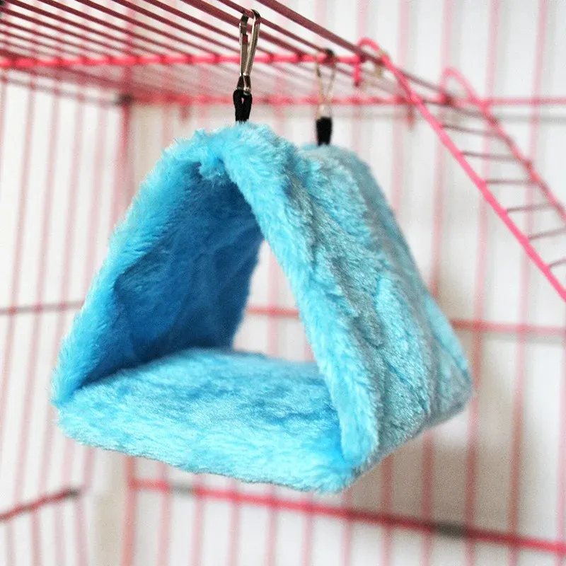 Cozy Winter Bird Bed Hammock Hut Tent - Warm Plush Hanging Cave for Parrots & Small Birds, Ideal for Sleeping & Nesting, Pet Bird Cage Accessories thumbnail 5