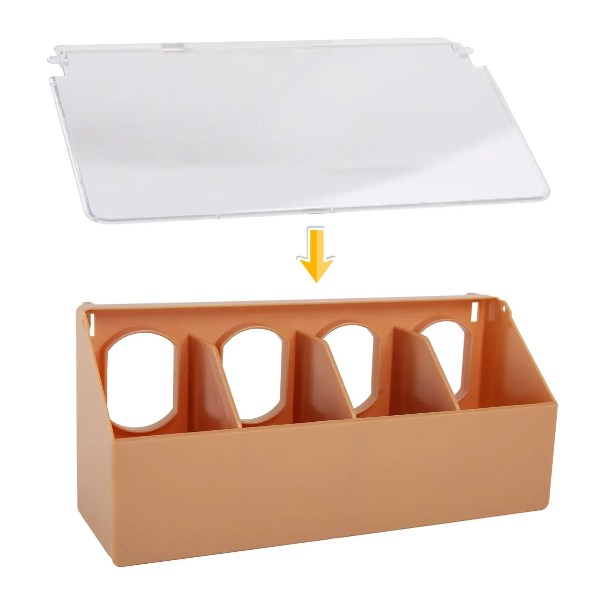 Pigeon Automatic Feeder Cage Box Large Capacity Food Trough for Birds Supplies, 1/2/4 Hole Design, Durable Plastic, Easy Install & Clean, Pet Bird Feeding Station showcase 13