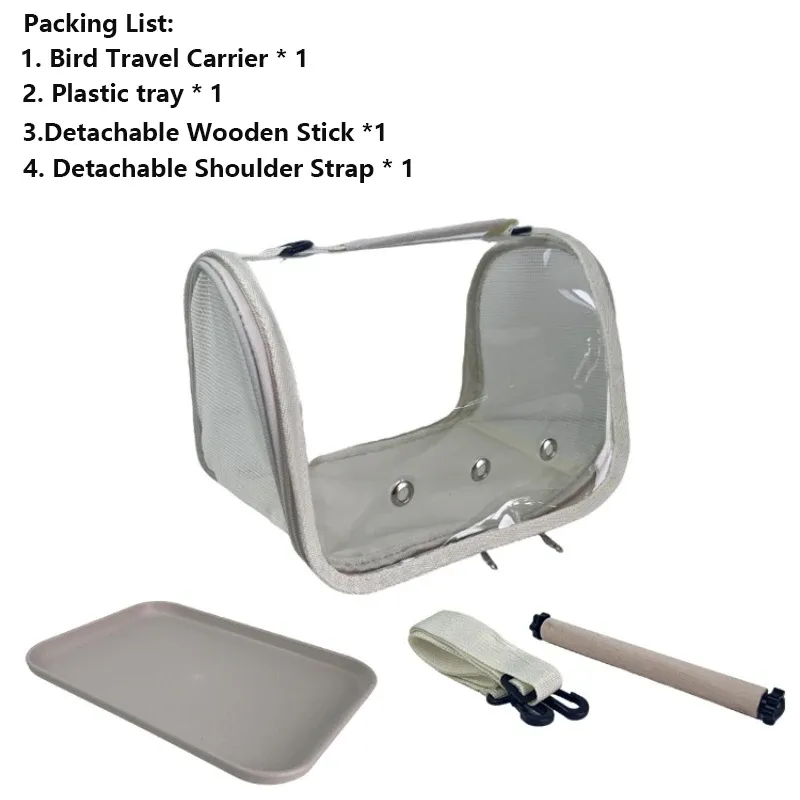 Portable Bird Travel Carrier Bag with Perch Stand, Breathable Design, Removable Straps for Small Pets, Parrots, Hamsters, Outdoor Travel showcase 8