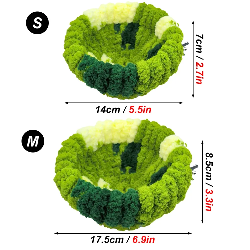 Cozy Bird Nest Plush Round Sleeping Bed House for Small Parrots & Animals - Warm Cage Accessories for Autumn/Winter Comfort thumbnail 2