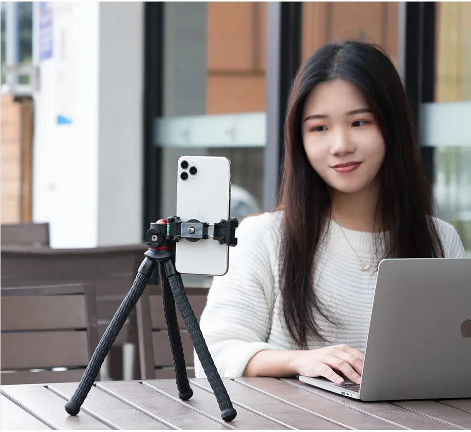 VIJIM MT-33 Flexible Octopus Tripod for Phone & Camera, 2-in-1 Design with Phone Holder, Side Cold Shoe Mount, 1/4" Screw, Ideal for Vlogging & Outdoor Photography showcase 17