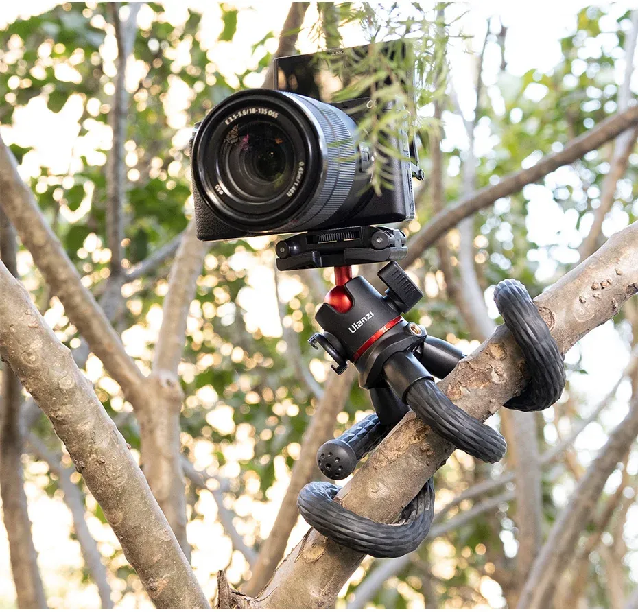 VIJIM MT-33 Flexible Octopus Tripod for Phone & Camera, 2-in-1 Design with Phone Holder, Side Cold Shoe Mount, 1/4" Screw, Ideal for Vlogging & Outdoor Photography showcase 12