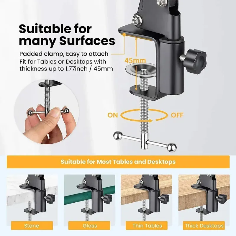 Flexible Gooseneck Phone Tripod Stand with Bluetooth Remote for Live Streaming, Video Recording, Overhead Shots - Adjustable Desk Mount for Phones, Cameras, Microphones thumbnail 5