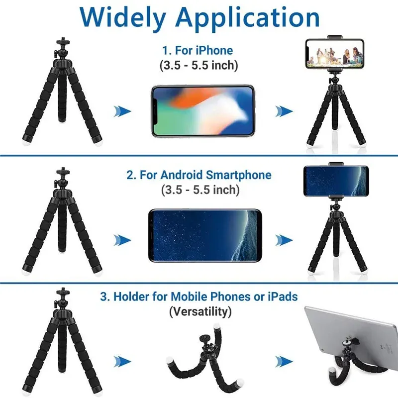 Mini Universal Octopus Tripod Stand for Phone, Camera, Webcam - Flexible Legs, Portable Monopod Holder for Smartphones & Mini Cameras showcase 3