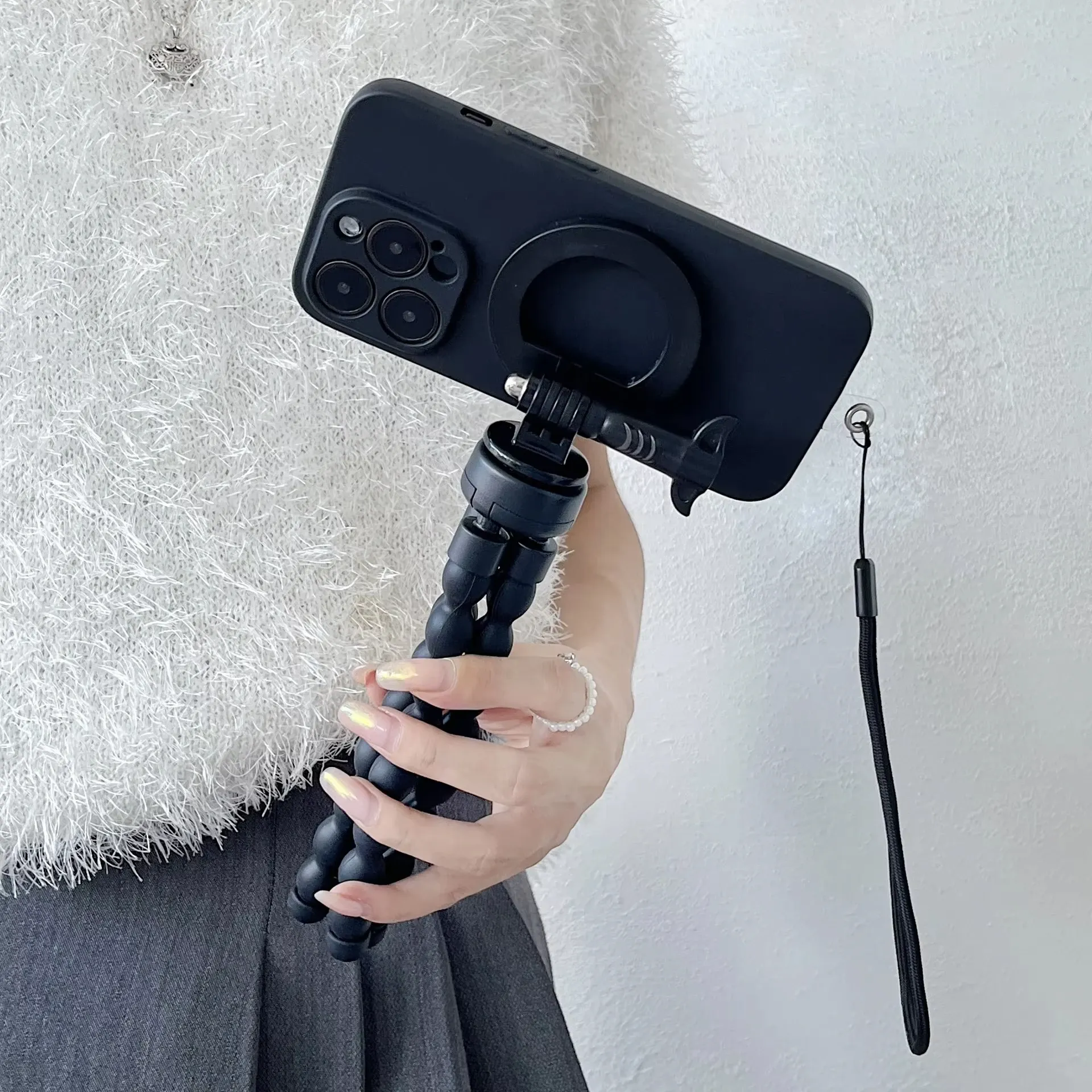Magsafe Magnetic Tripod for Smartphones - Flexible Octopus Mini Stand with Universal Phone Holder Mount for Stable Adsorption thumbnail 3