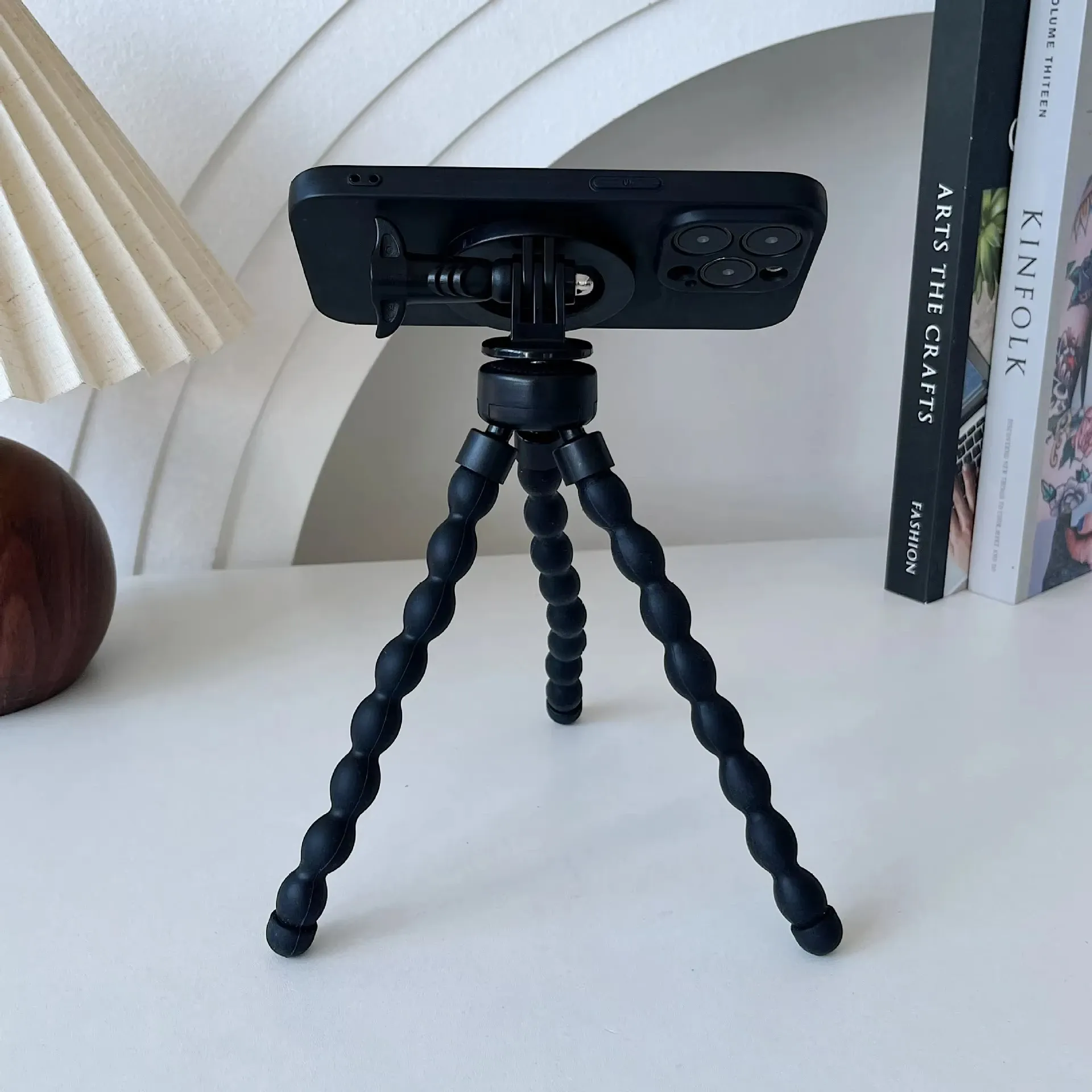 Magsafe Magnetic Tripod for Smartphones - Flexible Octopus Mini Stand with Universal Phone Holder Mount for Stable Adsorption thumbnail 2