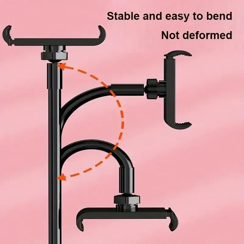 Flexible Gooseneck Tablet Holder Stand - 360° Rotatable Clip Mount for 4-11" Phones & Tablets, Bedside Mount for iPad & More thumbnail 3