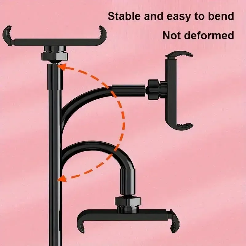 Flexible Gooseneck Tablet Holder Stand - 360° Rotatable Clip Mount for 4-11" Phones & Tablets, Bedside Mount for iPad & More showcase 4
