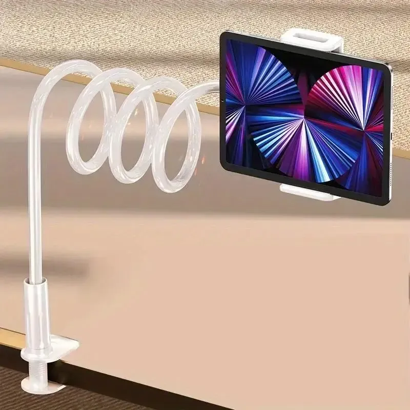 Flexible Gooseneck Tablet Holder Stand - 360° Rotatable Clip Mount for 4-11" Phones & Tablets, Bedside Mount for iPad & More showcase 8