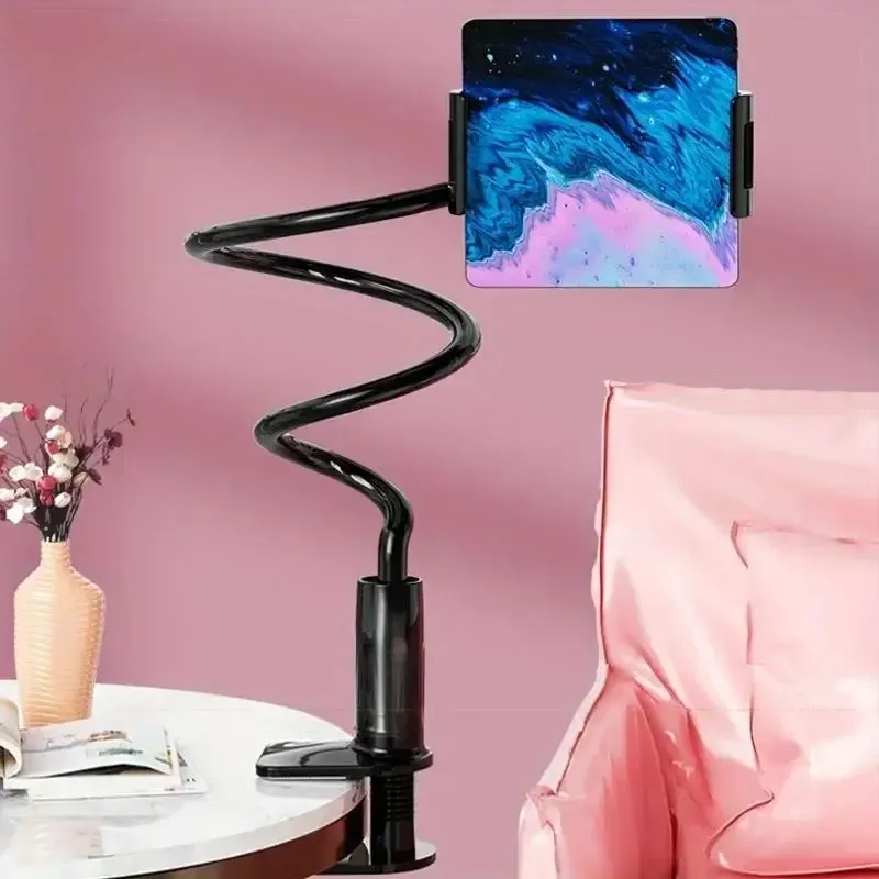 Flexible Gooseneck Tablet Holder Stand - 360° Rotatable Clip Mount for 4-11" Phones & Tablets, Bedside Mount for iPad & More showcase 3