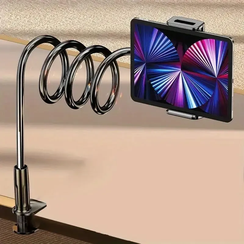 Flexible Gooseneck Tablet Holder Stand - 360° Rotatable Clip Mount for 4-11" Phones & Tablets, Bedside Mount for iPad & More showcase 9