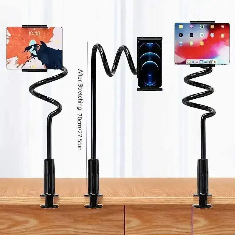 Flexible Gooseneck Tablet Holder Stand - 360° Rotatable Clip Mount for 4-11" Phones & Tablets, Bedside Mount for iPad & More showcase 7