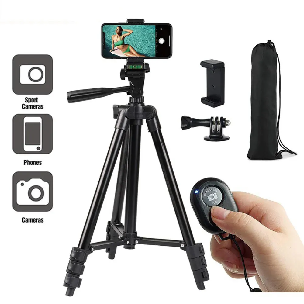 Portable Cellphone Tripod Stand with Flexible Legs - Universal Mobile Phone Holder for Selfie, Photography, and Video Recording thumbnail 2
