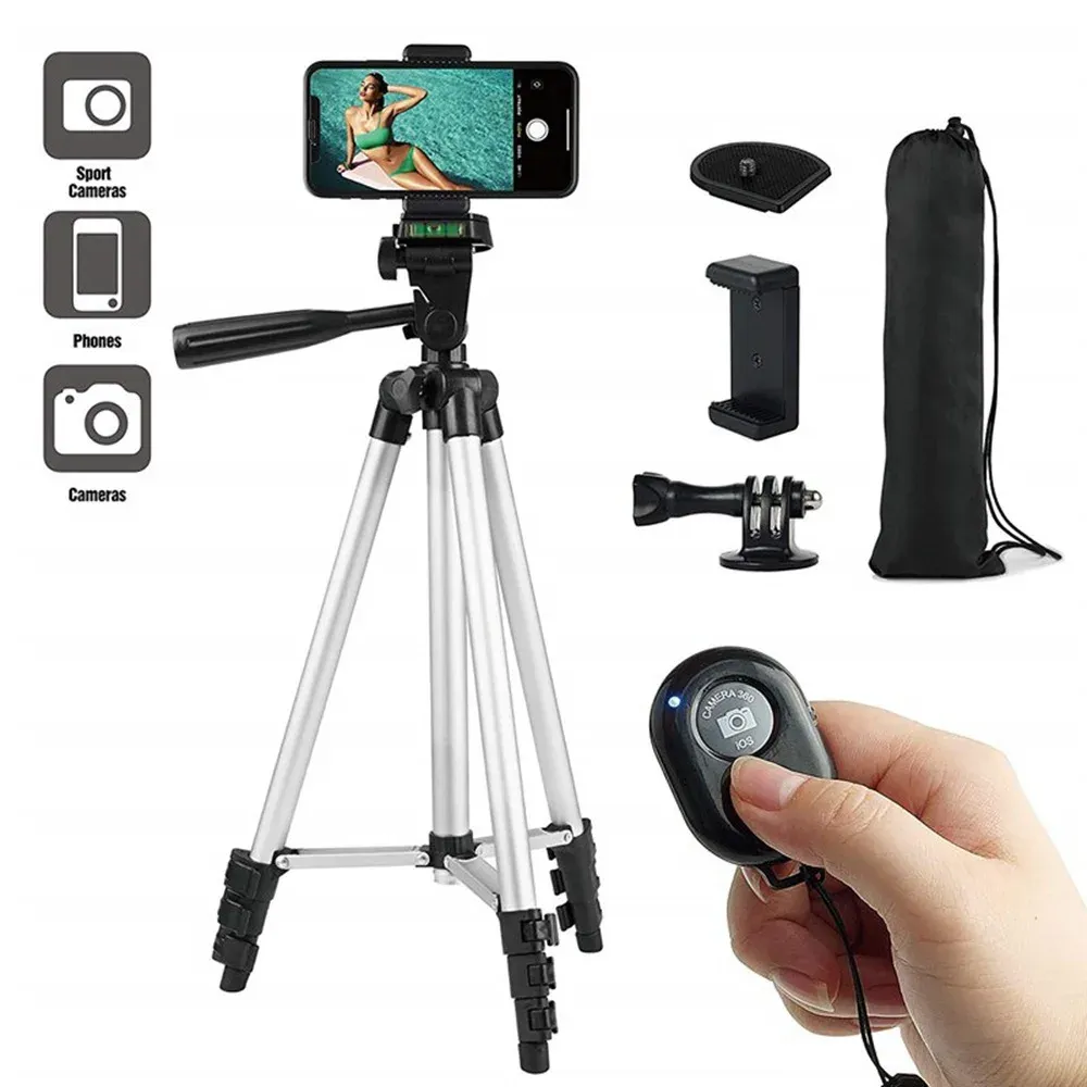 Portable Cellphone Tripod Stand with Flexible Legs - Universal Mobile Phone Holder for Selfie, Photography, and Video Recording showcase 1