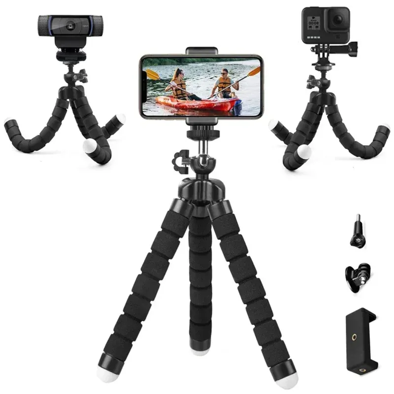 Mini Universal Octopus Tripod Monopod with Phone Clip & Webcam Holder - Flexible Stand for Smartphone, Camera, Photography showcase 6