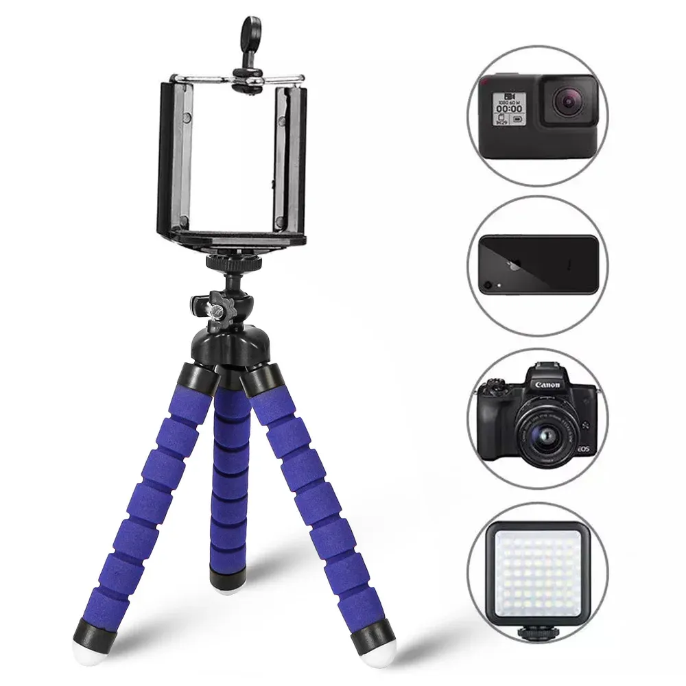 Flexible Sponge Octopus Mini Tripod for iPhone & Small Cameras - Portable, Lightweight Phone Holder with Adjustable Clip Stand for Travel & Vlogging showcase 5