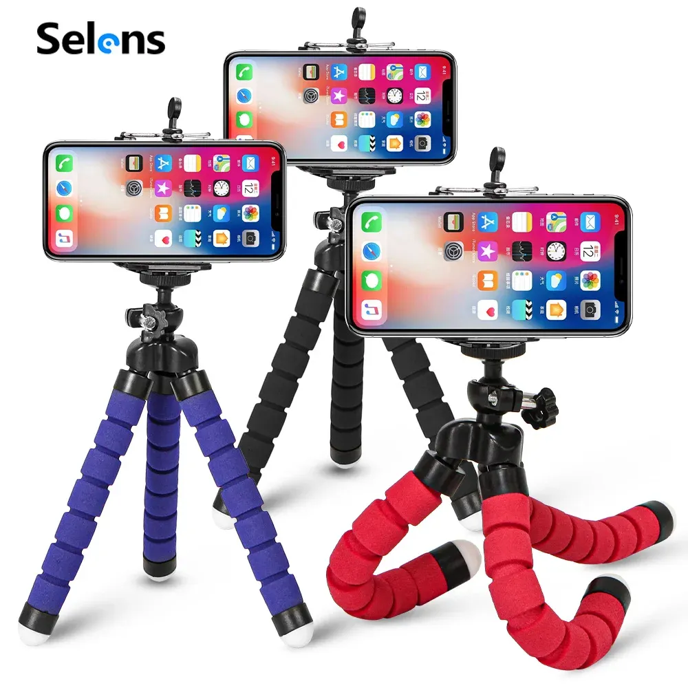 Flexible Sponge Octopus Mini Tripod for iPhone & Small Cameras - Portable, Lightweight Phone Holder with Adjustable Clip Stand for Travel & Vlogging showcase 2