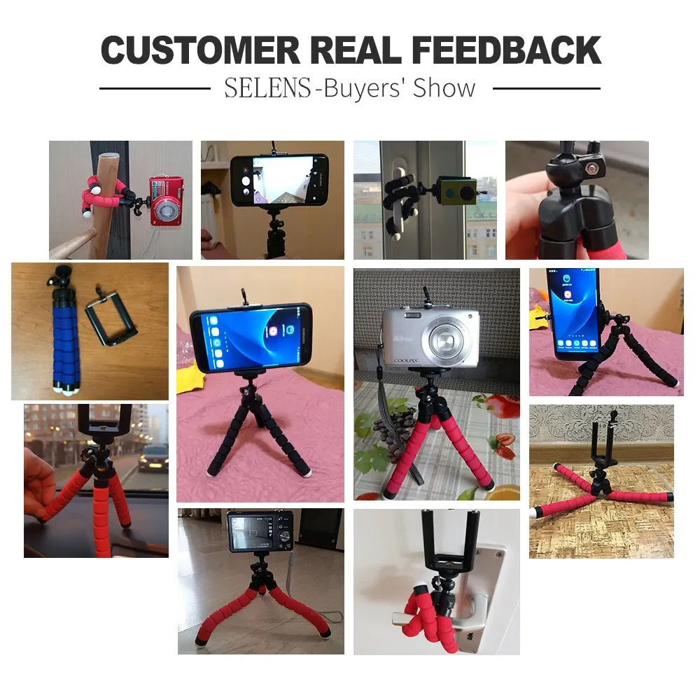 Flexible Sponge Octopus Mini Tripod for iPhone & Small Cameras - Portable, Lightweight Phone Holder with Adjustable Clip Stand for Travel & Vlogging showcase 14