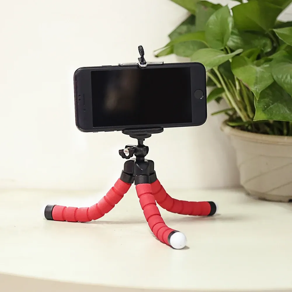 Flexible Sponge Octopus Mini Tripod for iPhone & Small Cameras - Portable, Lightweight Phone Holder with Adjustable Clip Stand for Travel & Vlogging showcase 12