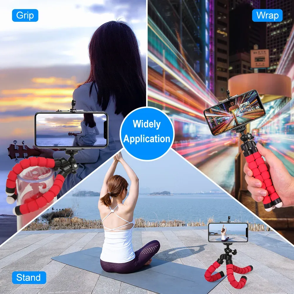 Flexible Sponge Octopus Mini Tripod for iPhone & Small Cameras - Portable, Lightweight Phone Holder with Adjustable Clip Stand for Travel & Vlogging showcase 8