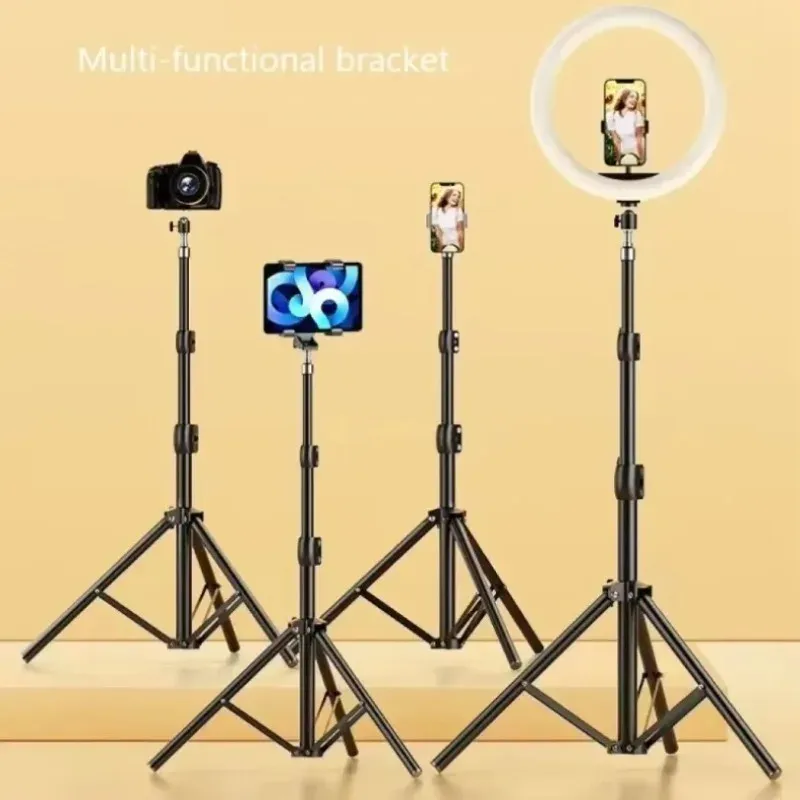 Foldable Extendable Phone Tripod Stand 56cm-160cm, Portable Monopod with Holder for Live Streaming, Video Recording, Selfie, Compatible with Phones and Cameras thumbnail 2