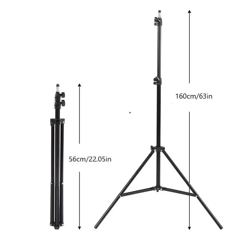 Foldable Extendable Phone Tripod Stand 56cm-160cm, Portable Monopod with Holder for Live Streaming, Video Recording, Selfie, Compatible with Phones and Cameras showcase 6