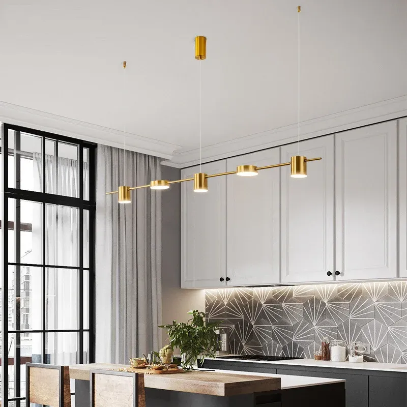 Modern LED Chandelier for Living Room, Dining, Kitchen - Dimmable Smart Pendant Light with Adjustable Color Temperature (Warm, Cool, Neutral) and Remote/App Control thumbnail 4