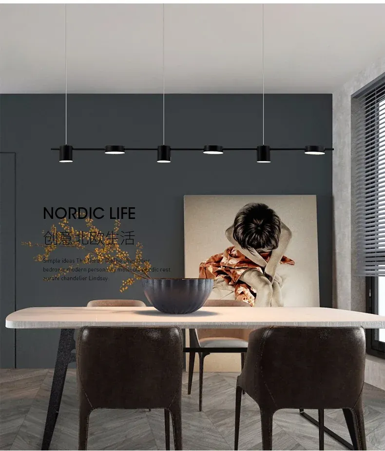 Modern LED Chandelier for Living Room, Dining, Kitchen - Dimmable Smart Pendant Light with Adjustable Color Temperature (Warm, Cool, Neutral) and Remote/App Control showcase 3