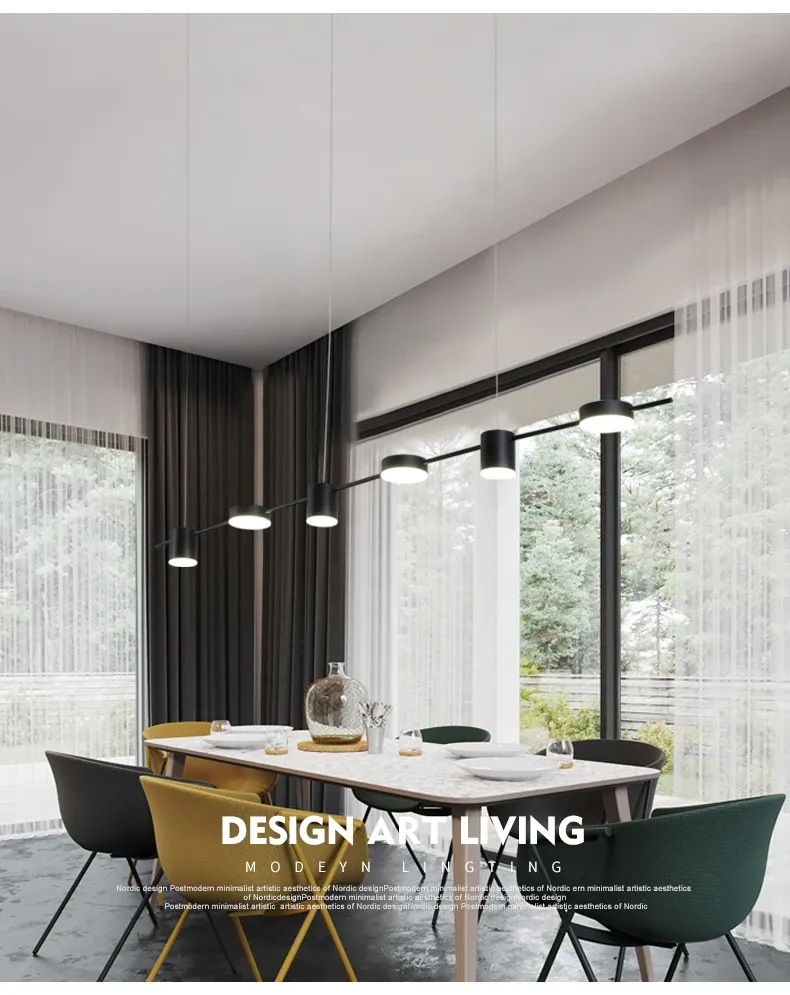 Modern LED Chandelier for Living Room, Dining, Kitchen - Dimmable Smart Pendant Light with Adjustable Color Temperature (Warm, Cool, Neutral) and Remote/App Control showcase 6