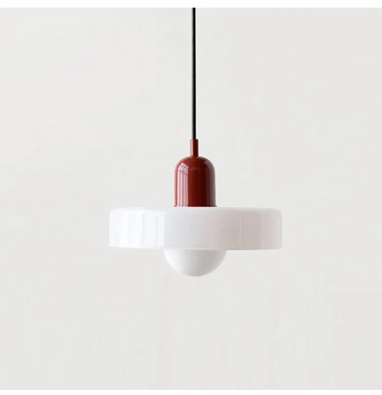 Nordic Bauhaus Glass Chandelier Retro Pendant Light Fixture for Dining Room, Living Room, Bedroom, Bar, Cafe - Adjustable 1.4M Cord, E27 Warm LED Bulb Compatible showcase 21