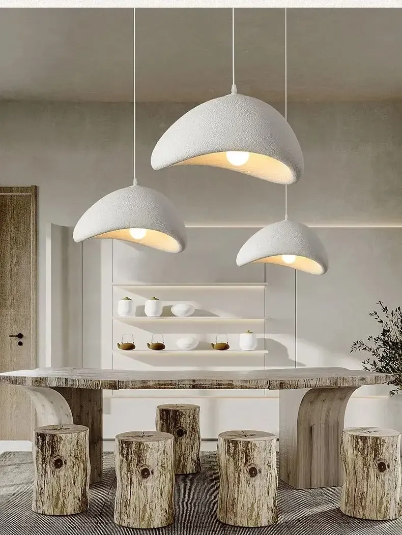 Modern Nordic Wabi Sabi LED Ceiling Chandelier Light Fixture - Elegant Pendant Lamp for Living Room, Bedroom, Dining Room Home Decor showcase 2
