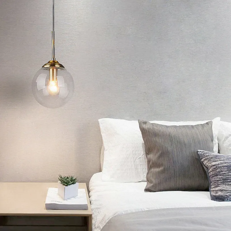 Modern Luxury Metal Chandelier with Glass Pendant Lamp - Nordic Creative LED Light for Living Room, Dining Room, Bedside, Bar, Attic - Amber, Transparent, Smoky Gray thumbnail 5