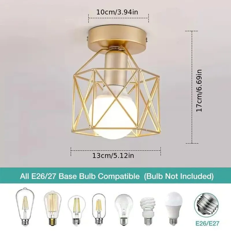 Modern LED Ceiling Light Fixture Round Chandelier E27 Base for Kitchen, Bedroom, Living Room, Bathroom - Sleek Indoor Lighting Solution thumbnail 5