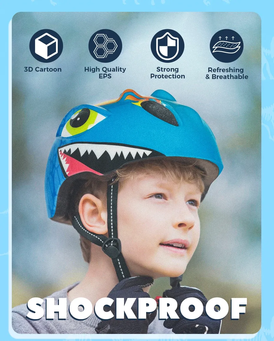 VICTGOAL Kids Bicycle Helmet & Protective Gear Set - Adjustable Safety Cycling, Skating, Scooter Helmet with Knee & Elbow Pads for Children Aged 3-8 showcase 3