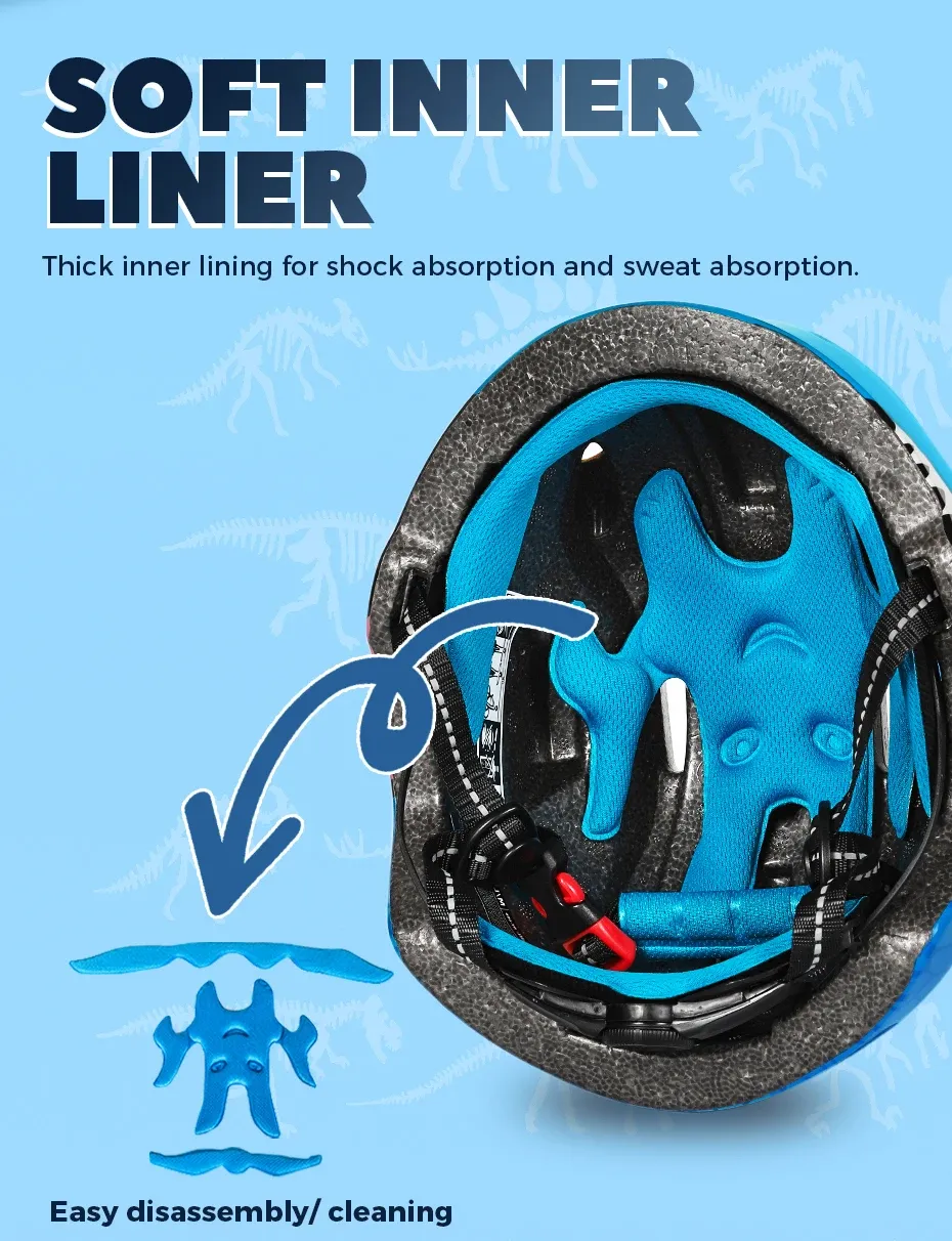 VICTGOAL Kids Bicycle Helmet & Protective Gear Set - Adjustable Safety Cycling, Skating, Scooter Helmet with Knee & Elbow Pads for Children Aged 3-8 showcase 6