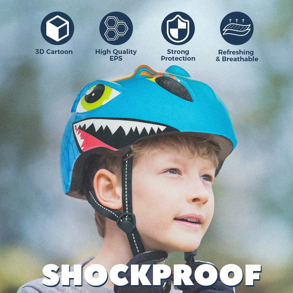 VICTGOAL Kids Bicycle Helmet & Protective Gear Set - Adjustable Safety Cycling, Skating, Scooter Helmet with Knee & Elbow Pads for Children Aged 3-8 thumbnail 4