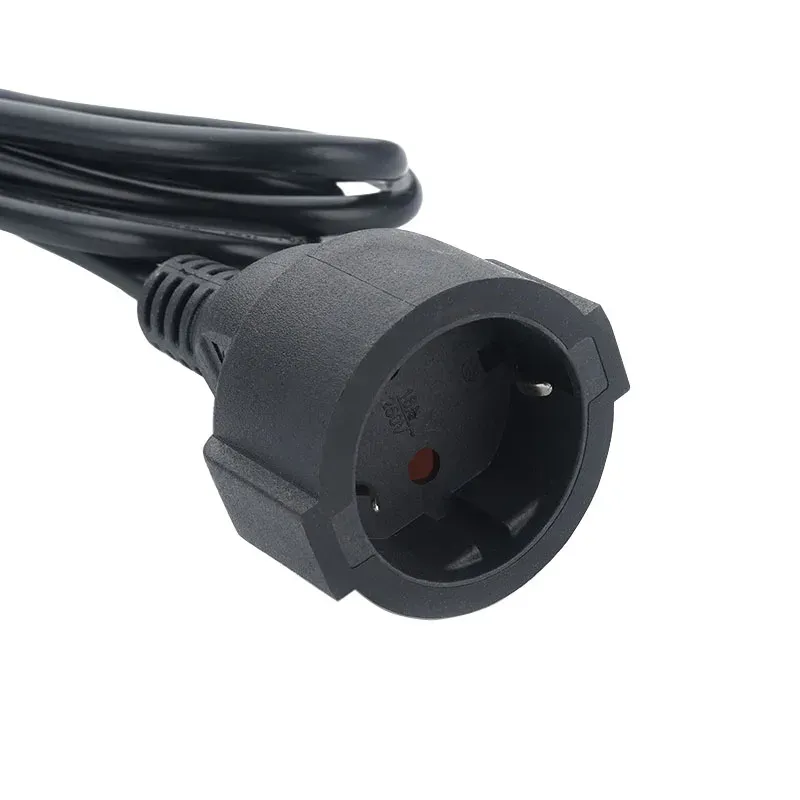 Durable EU Schuko Power Extension Cord Cable - 16A/250V, 3x0.75mm² Pure Copper, Nickel-Plated Brass Connectors, 5M/3M/1.5M/1M Lengths for Indoor Use showcase 2