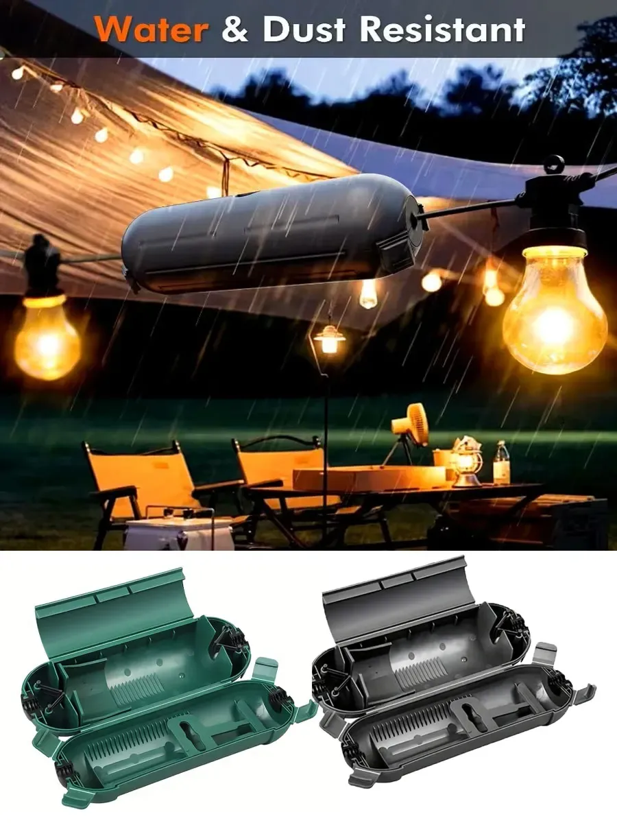 Heavy-Duty Waterproof Outdoor Extension Cord Cover Box - IP44 Weatherproof Safety Housing Case for Electrical Cords, Durable PVC Spiral Wrap Design for Secure Fit showcase 1