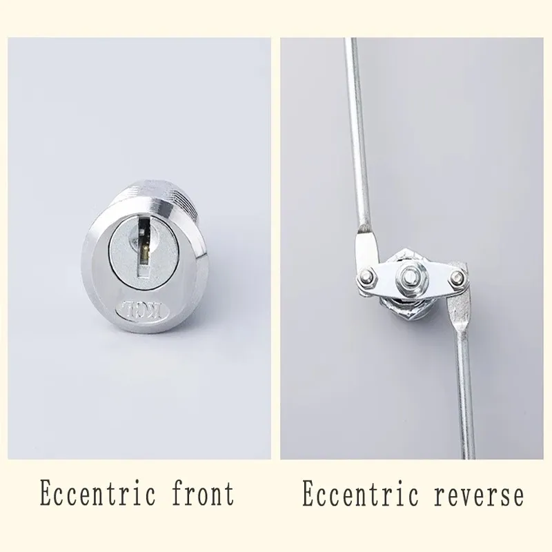 Durable Metal File Cabinet Lock with Aluminum Alloy Core for Office, Locker, Mailbox Security - Secure Connecting Rod Lock thumbnail 2